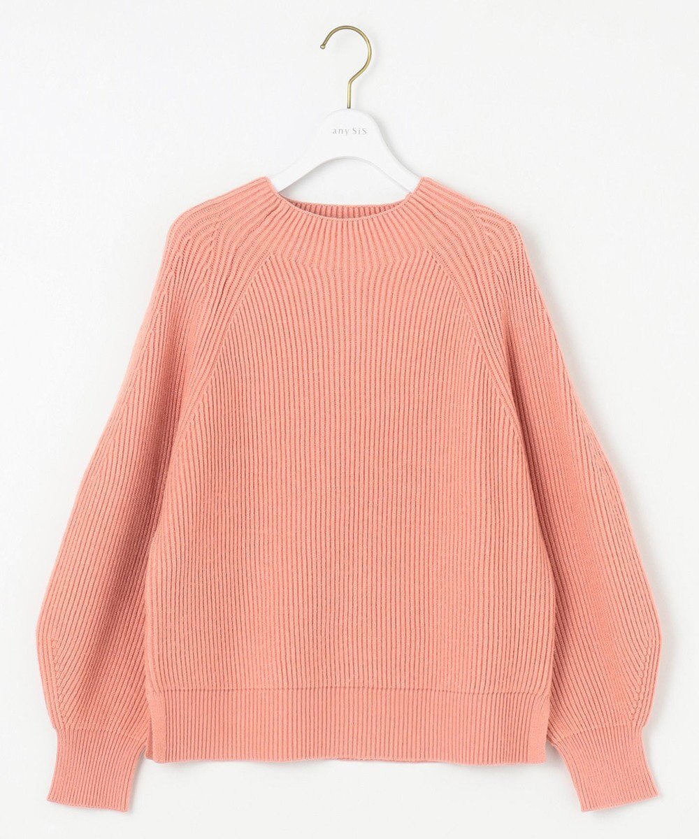 ANY SIS L 【大人百花掲載 ヨンアさん着用】冬のシャルマン ラグランスリーブ ニット 