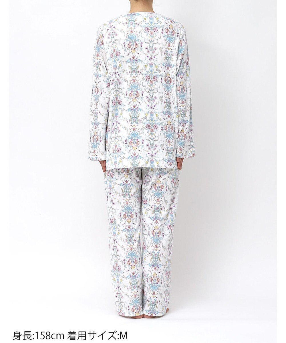 WACOAL パジャマ 長袖 長ズボン 綿100%(本体) ミントン レディース NDX541 /ワコール 