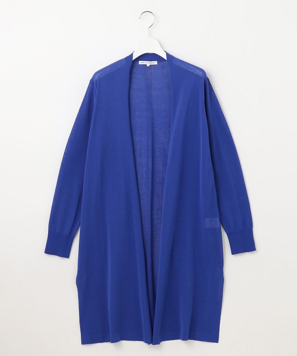 23区 【洗える】コットンアセテートギマ サマー ロングカーディガン 