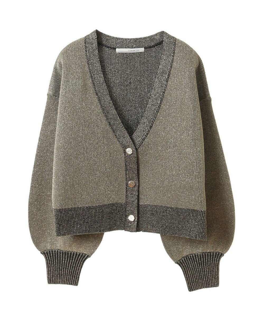 Green Parks ・ＥＬＥＮＣＡＲＥ　ＤＵＥ　ラメＶネックカーディガン 