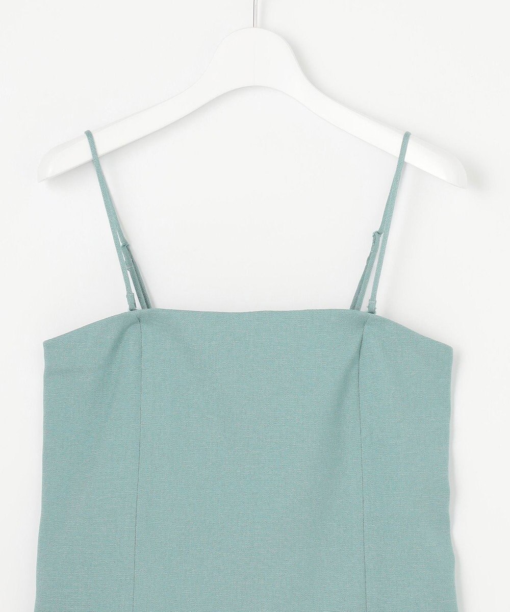 自由区 L 【セットアップ対応・接触冷感・洗える】リネンライクシンセティックキャミ ビスチェ 