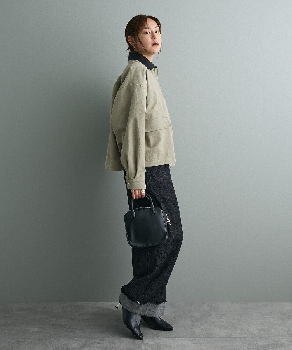 CRAFT STANDARD BOUTIQUE フェイクレザー衿ブルゾン 