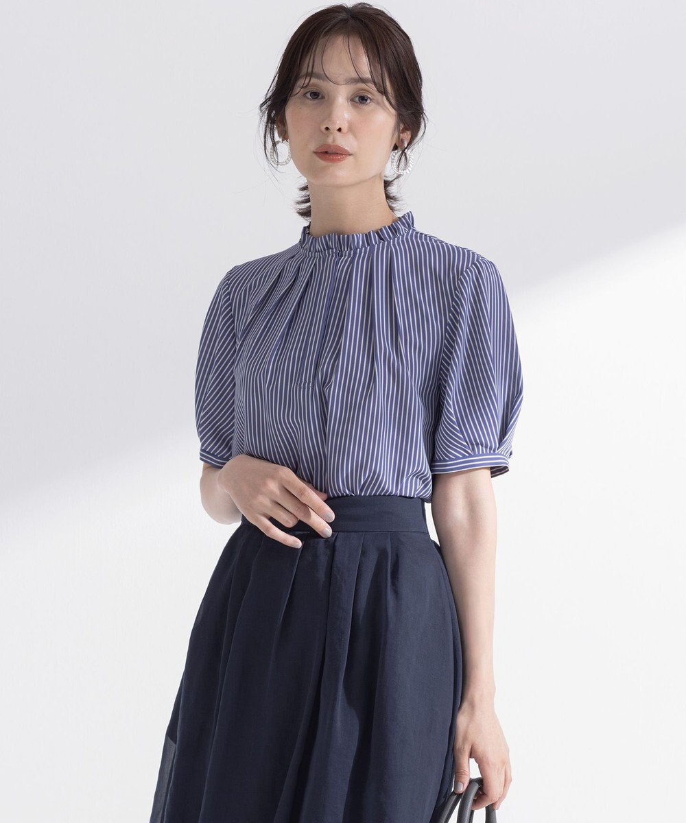 組曲 ライトデシンフリル襟 ブラウス 