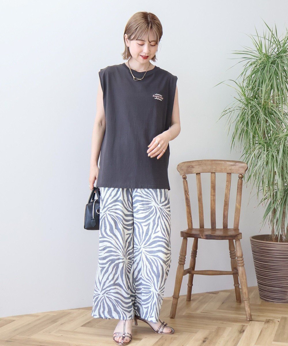 AMERICAN HOLIC ロゴ刺繍ノースリーブプルオーバー 