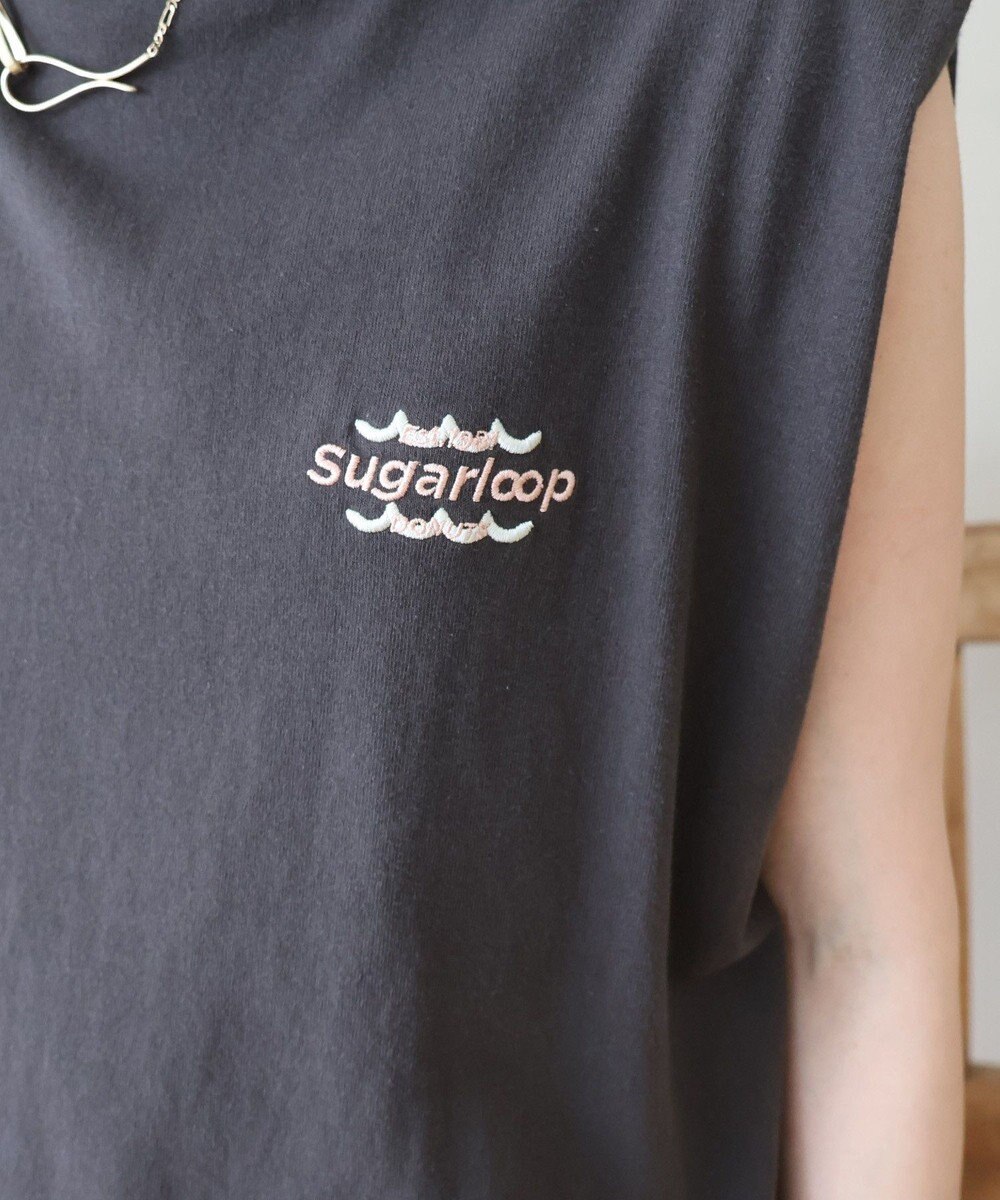 AMERICAN HOLIC ロゴ刺繍ノースリーブプルオーバー 