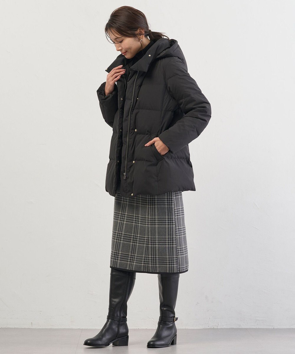 J.PRESS LADIES S 【洗える・2way】タフタダウン ミドル丈 コート 