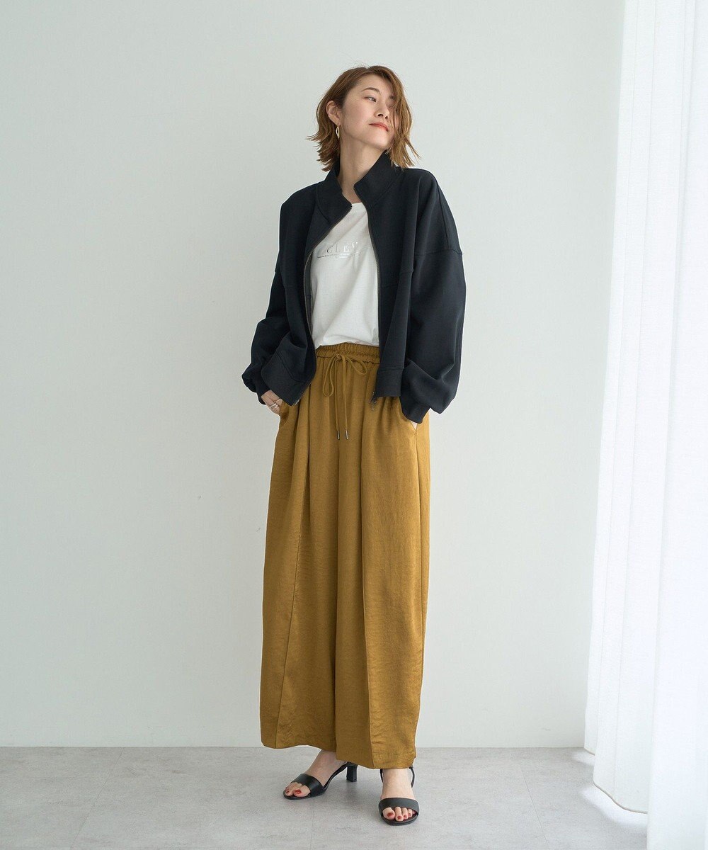 YECCA VECCA ビンテージサテンイージーワイドパンツ 