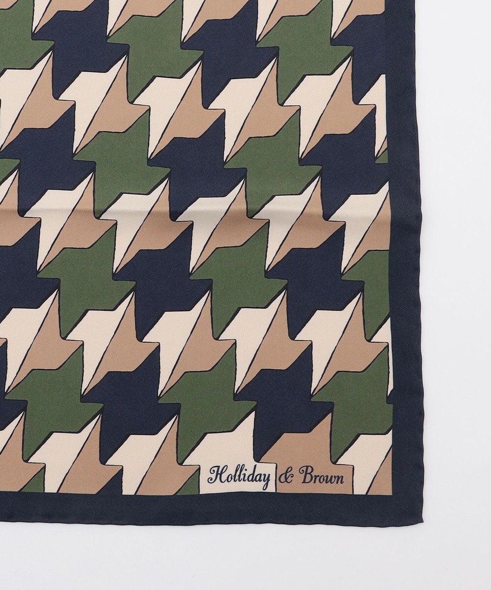 JOSEPH ABBOUD 【イタリア製・Holliday&Brown】ビッグハウンドトゥースプリント スカーフ 