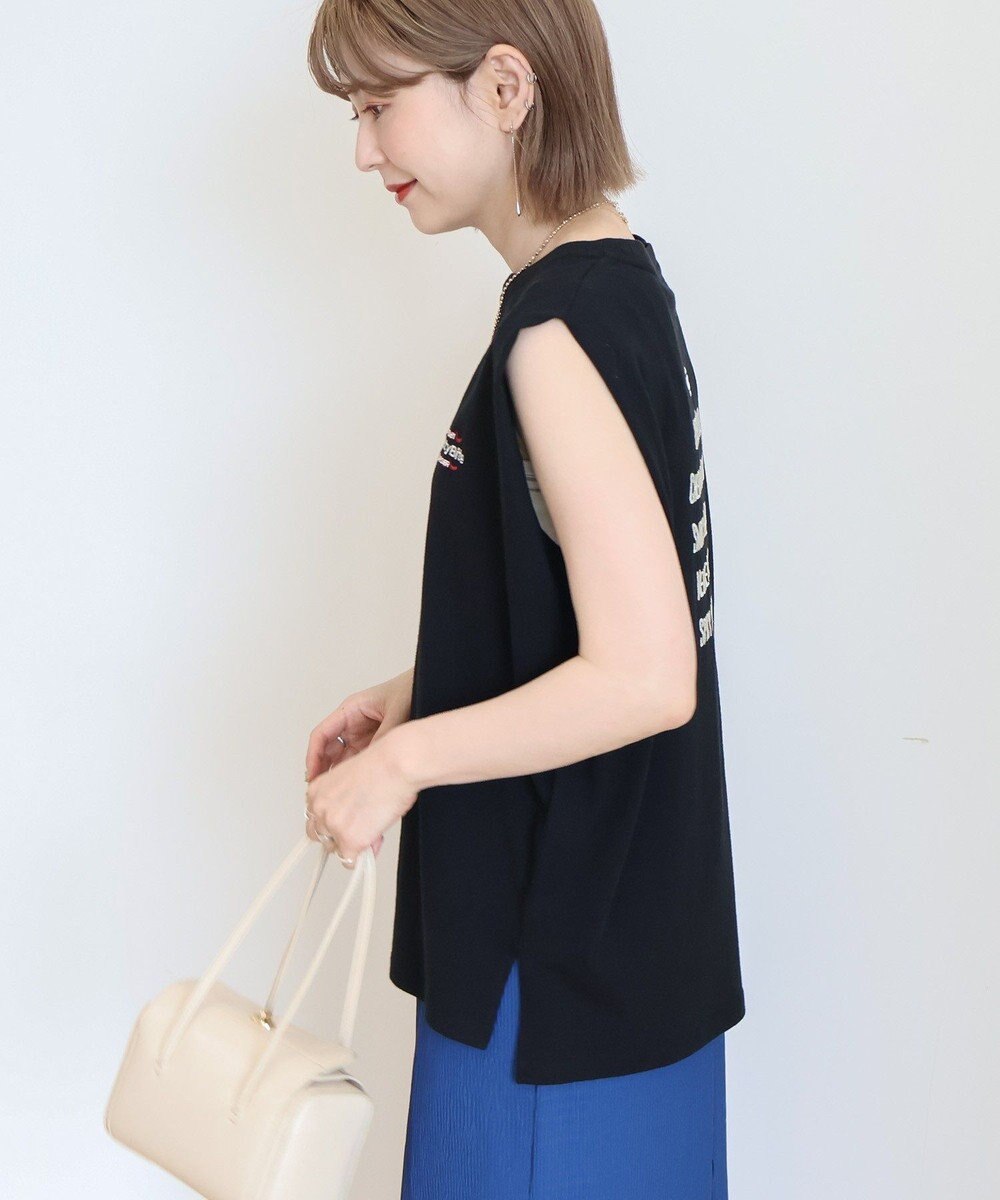 AMERICAN HOLIC ロゴ刺繍ノースリーブプルオーバー 