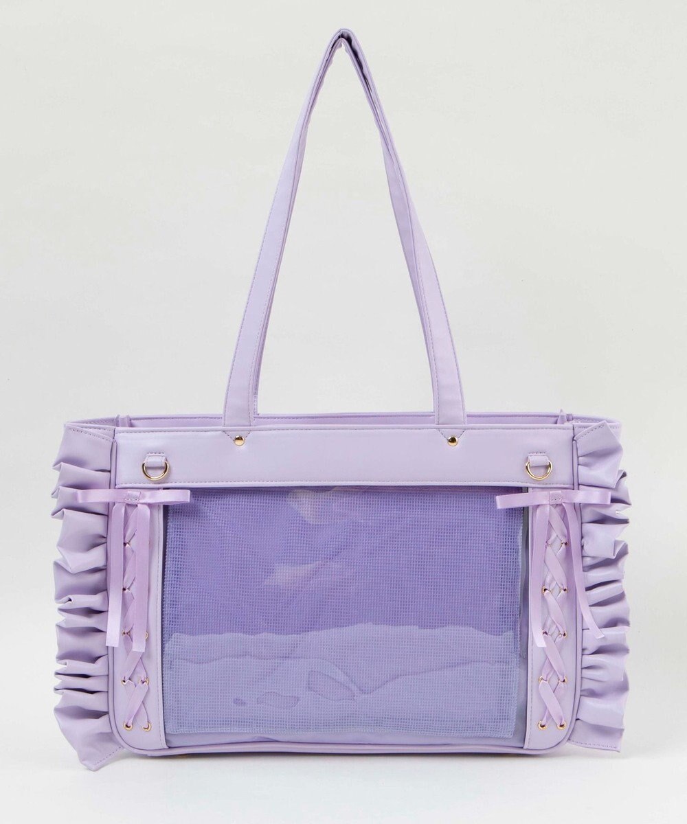 WEGO 【痛バ＆推し活グッズ】きらめきレースアップフリル痛バッグ 