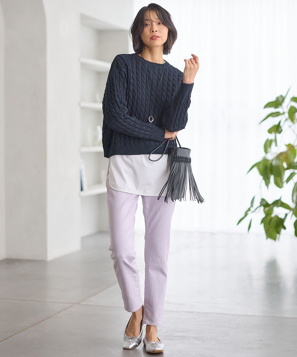 23区 S 【Oggi4月号掲載/洗える】コットンギマ ケーブル ニット 