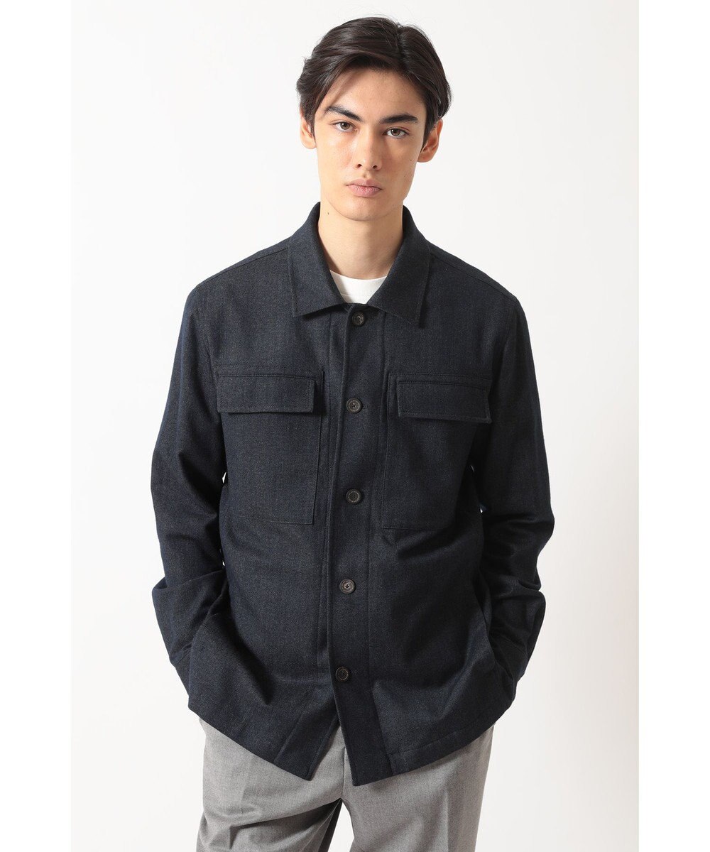 DAKS ウールデニム ユーティリティ オーバーシャツ 