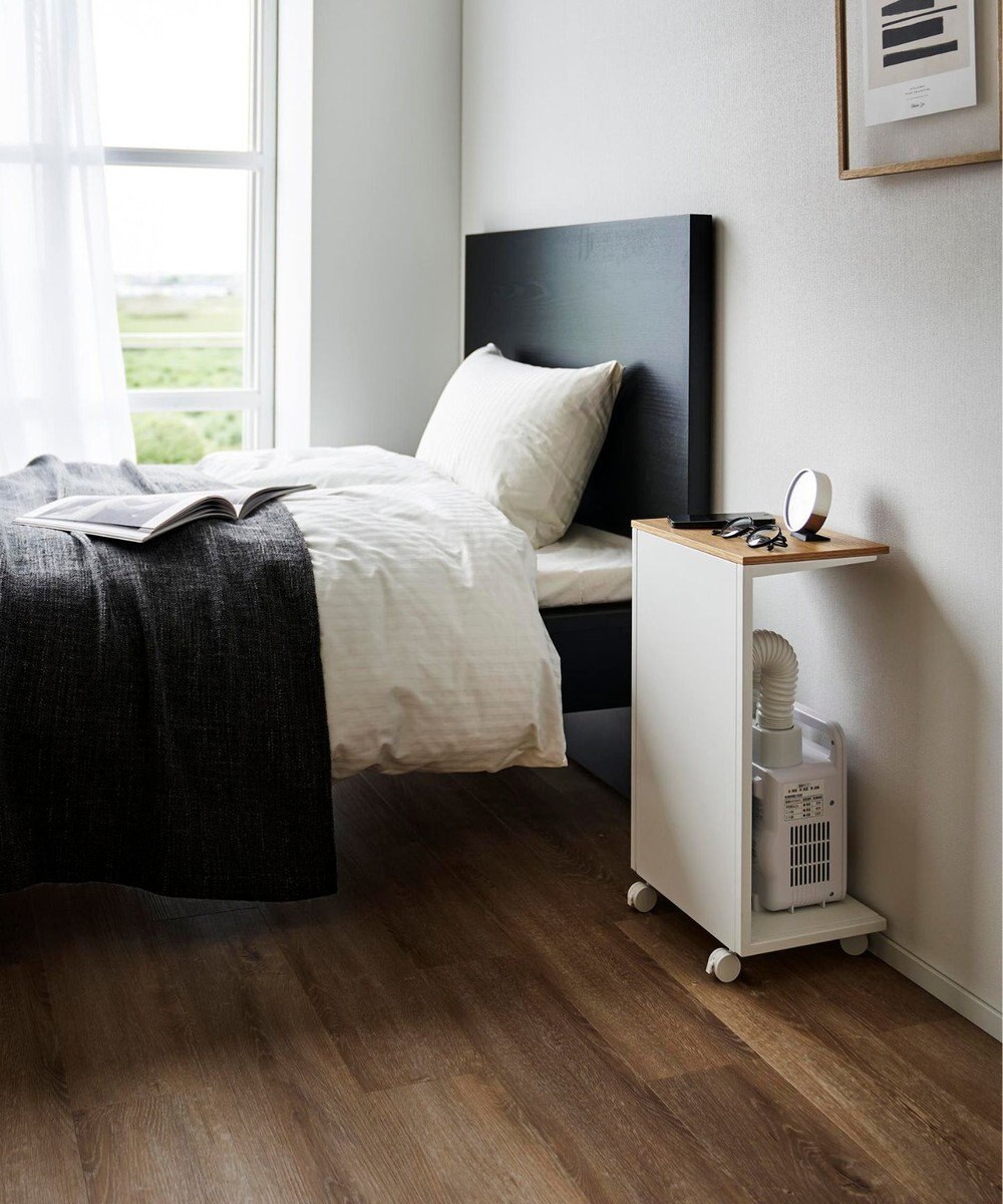 tower キャスター付き 目隠し布団乾燥機スタンド タワー ホワイト 