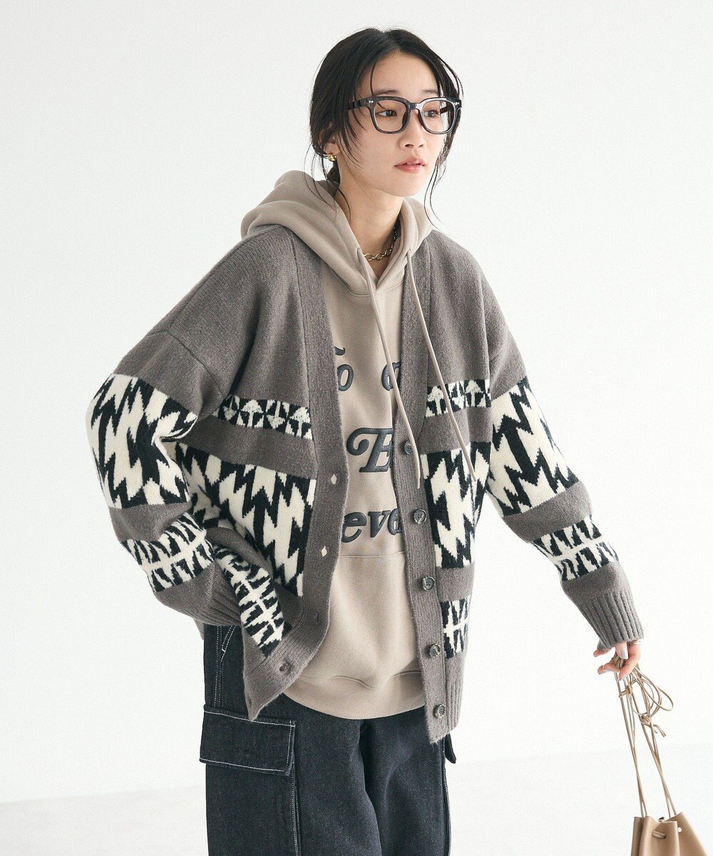 CRAFT STANDARD BOUTIQUE オルテガ柄ニットカーディガン 