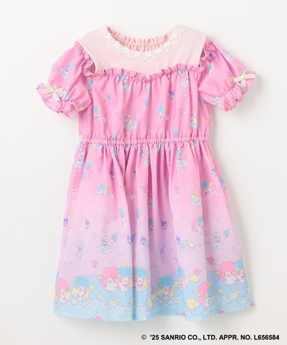 ANY KIDS 【any FAM× リトルツインスターズ 】キキ&ララ オン・オフショルダーワンピース 