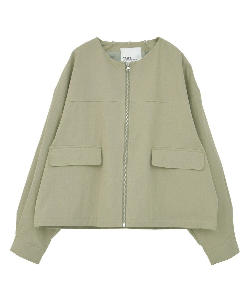 CRAFT STANDARD BOUTIQUE フェイクレザー衿ブルゾン 