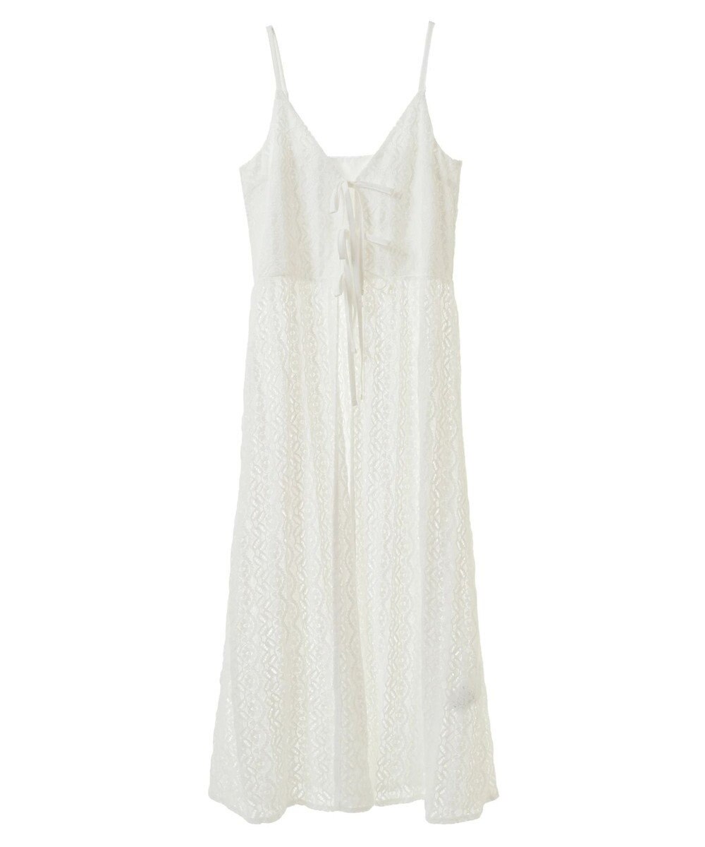 earth music&ecology フラワーレースキャミワンピース 