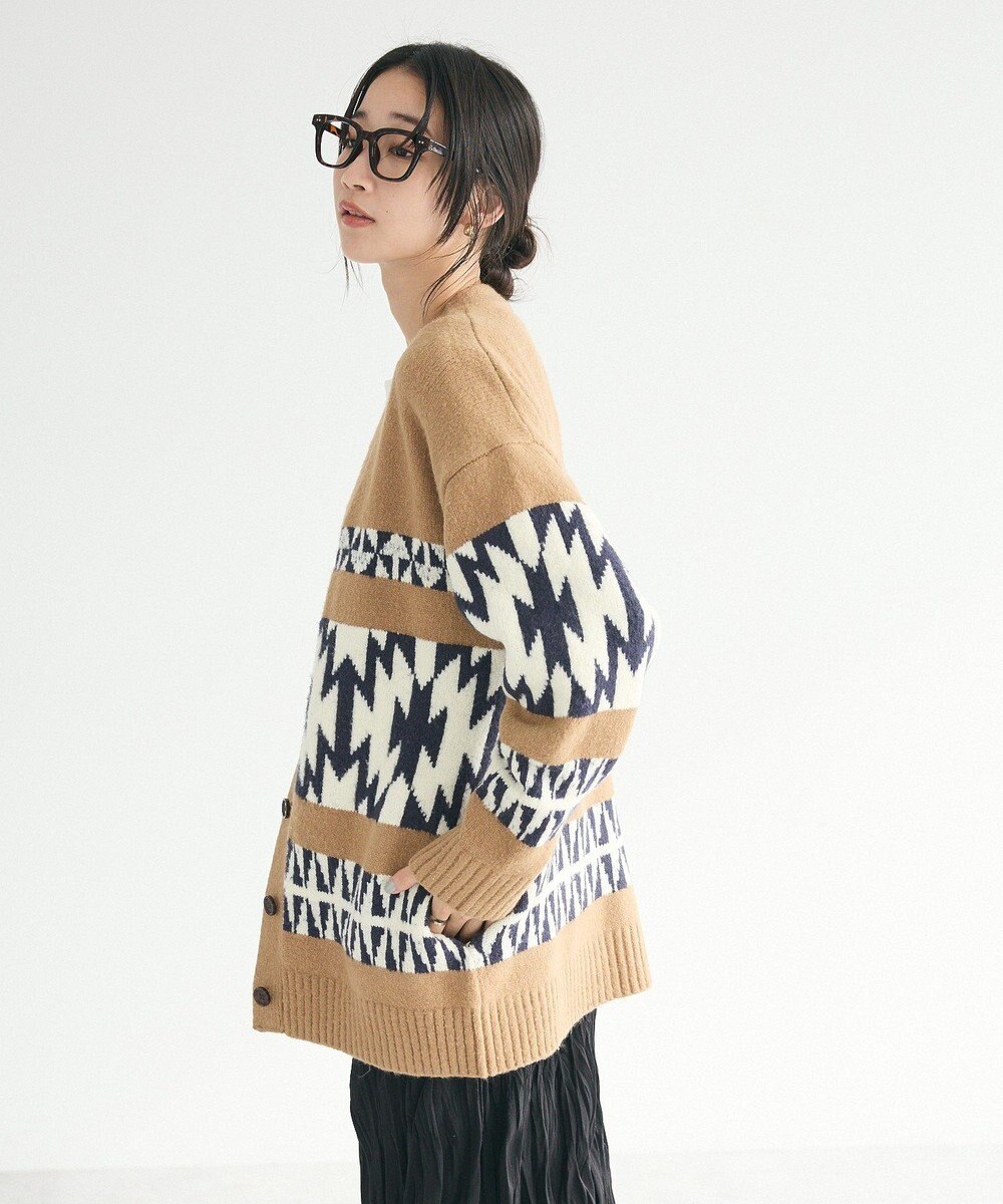 CRAFT STANDARD BOUTIQUE オルテガ柄ニットカーディガン 