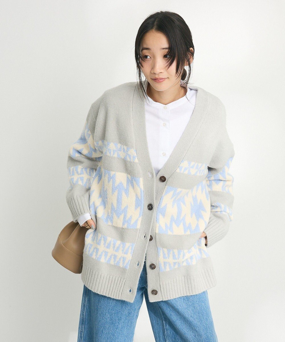 CRAFT STANDARD BOUTIQUE オルテガ柄ニットカーディガン 