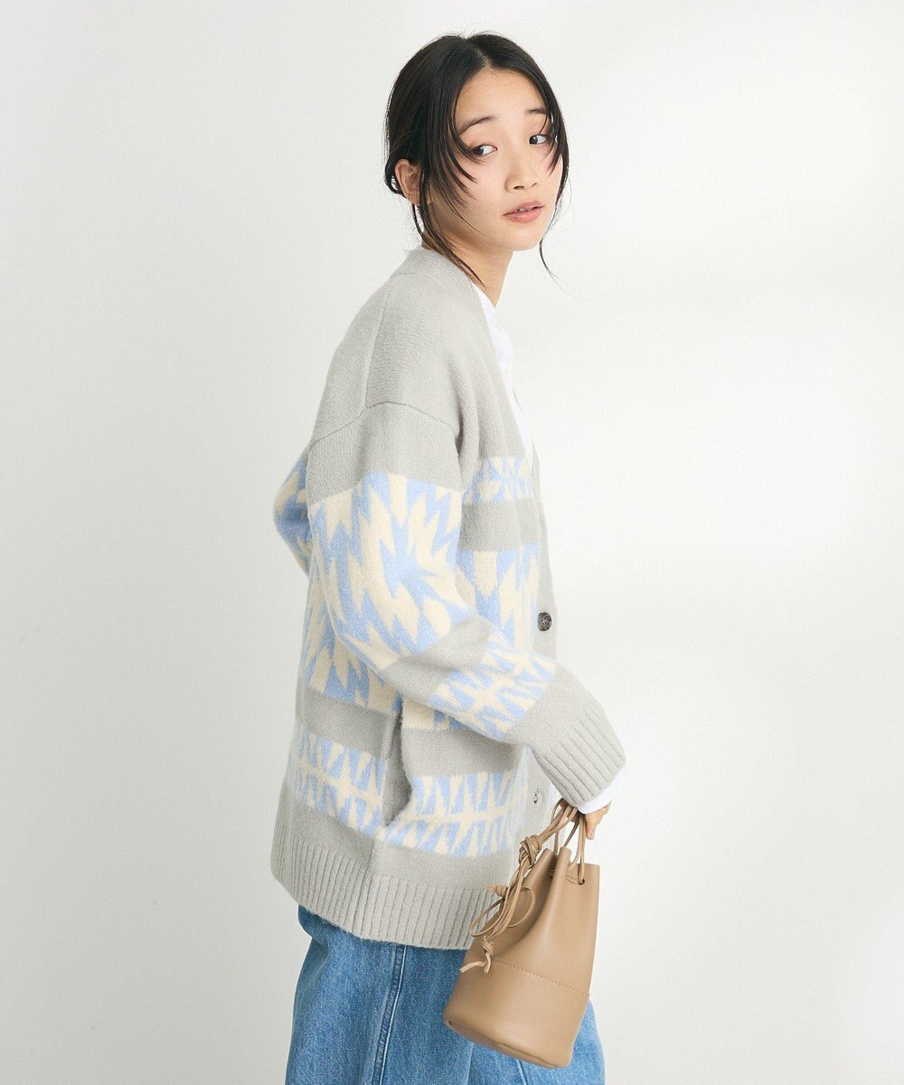 CRAFT STANDARD BOUTIQUE オルテガ柄ニットカーディガン 