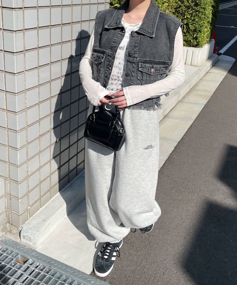 WEGO デニムショートベスト 