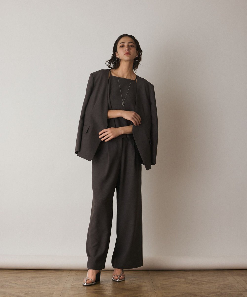 GRACE CONTINENTAL バックシャンノーカラージャケット 