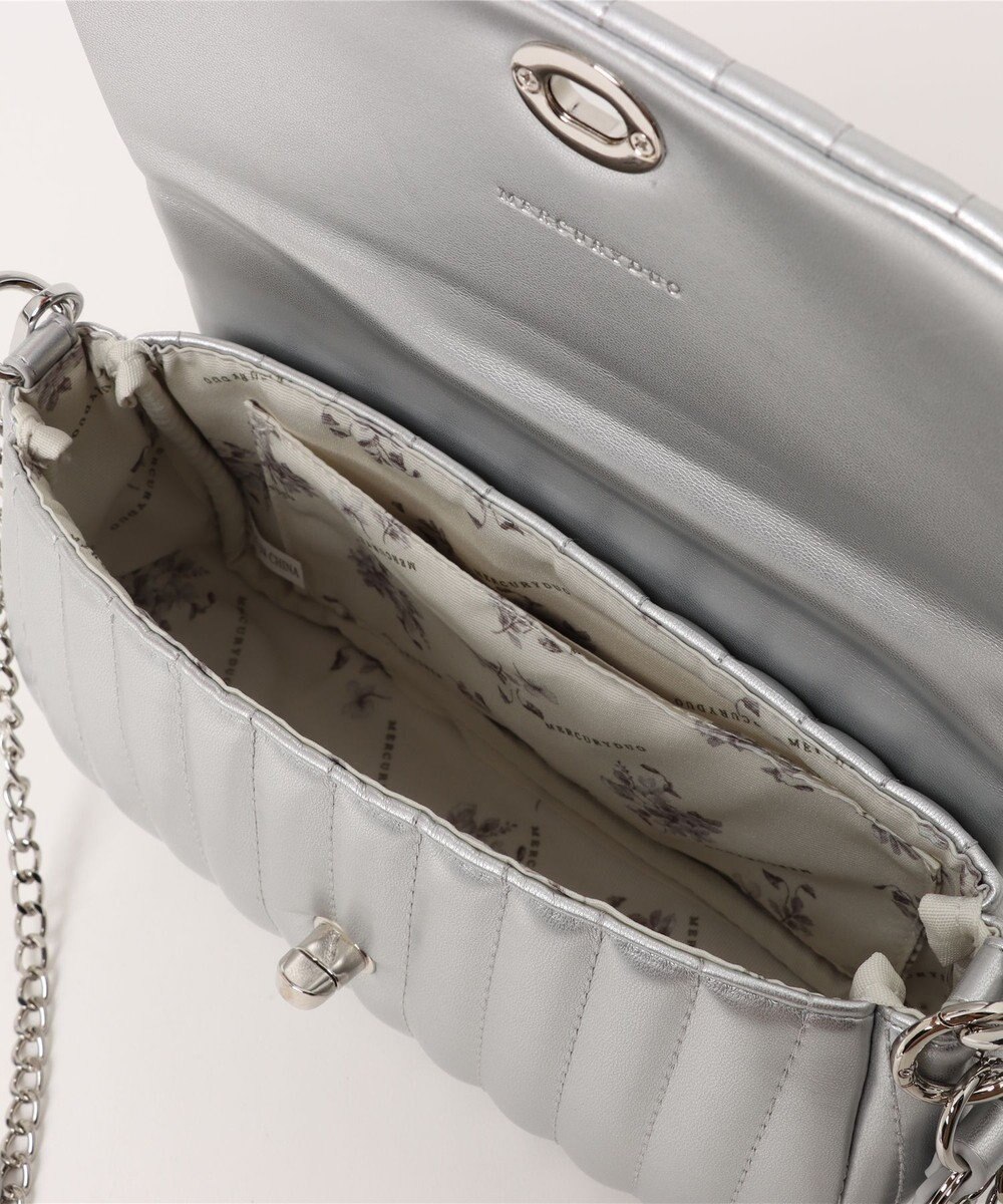 style code 【MERCURYDUO/マーキュリーデュオ】ストライプキルティング　フラップショルダーバッグ 