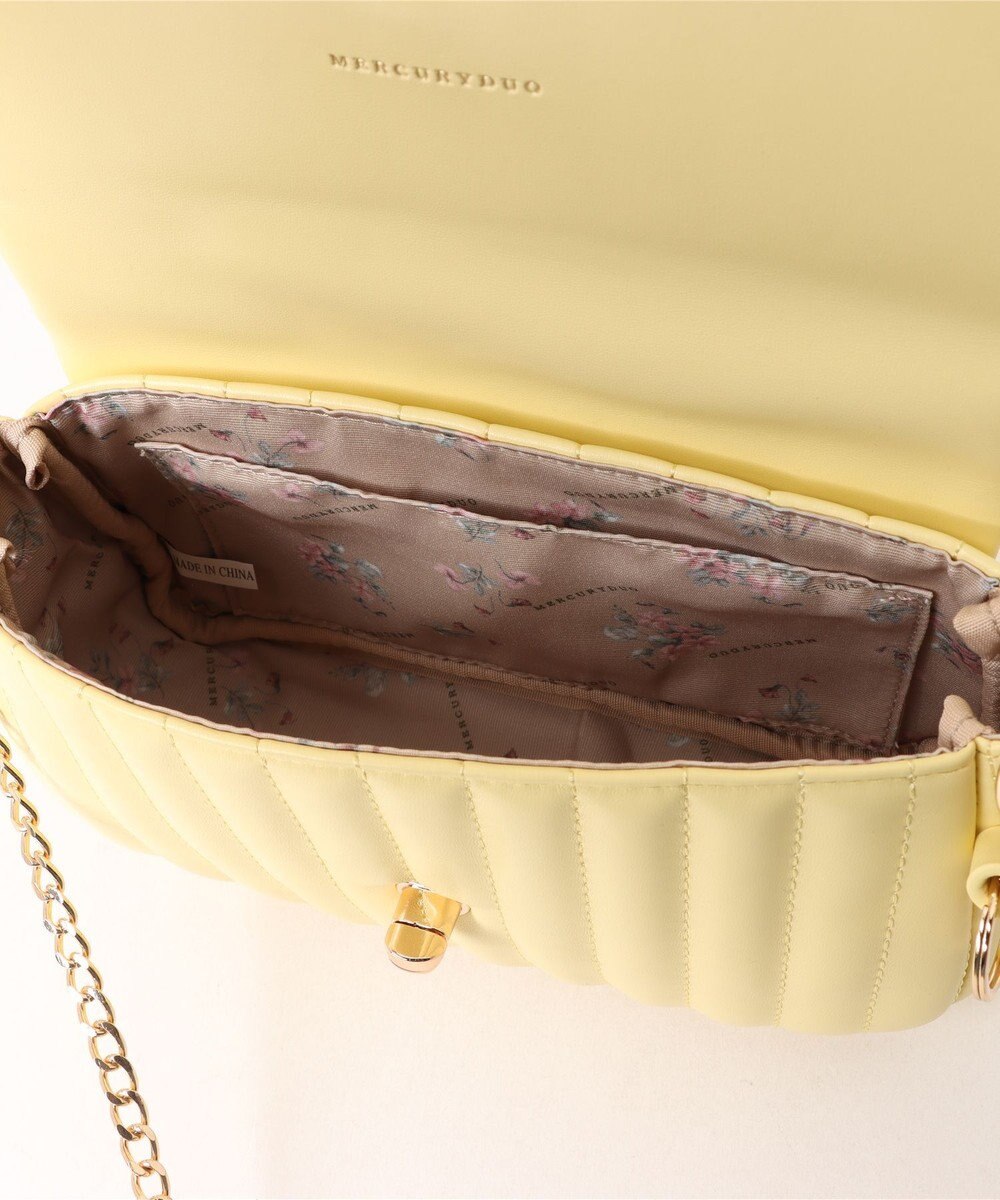 style code 【MERCURYDUO/マーキュリーデュオ】ストライプキルティング　フラップショルダーバッグ 