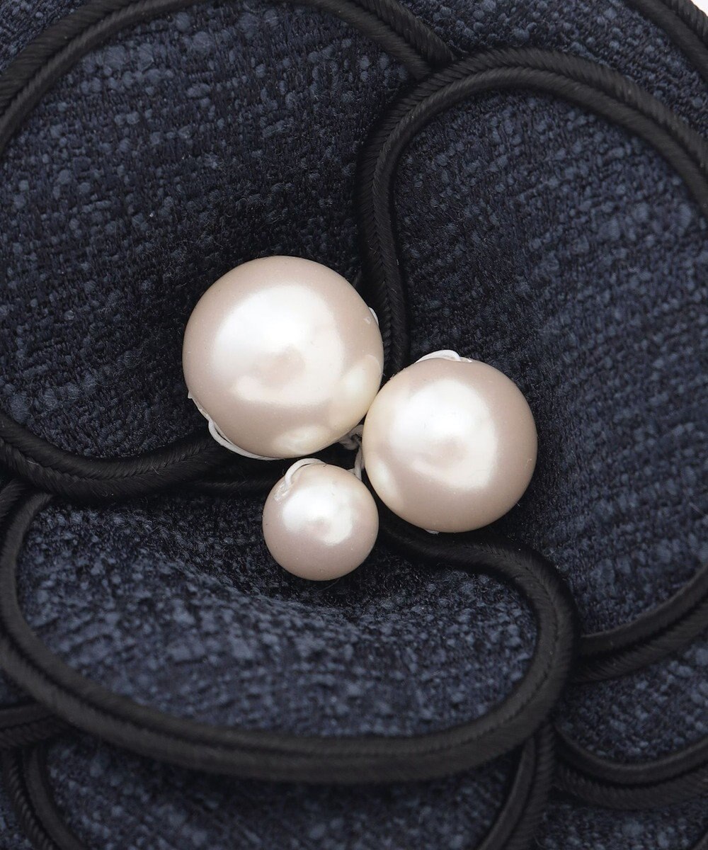 組曲 トリミングツイードコサージュ 