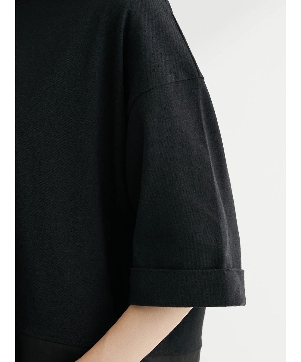 Green Parks ５分袖ドッキングバックスリットチュニック 