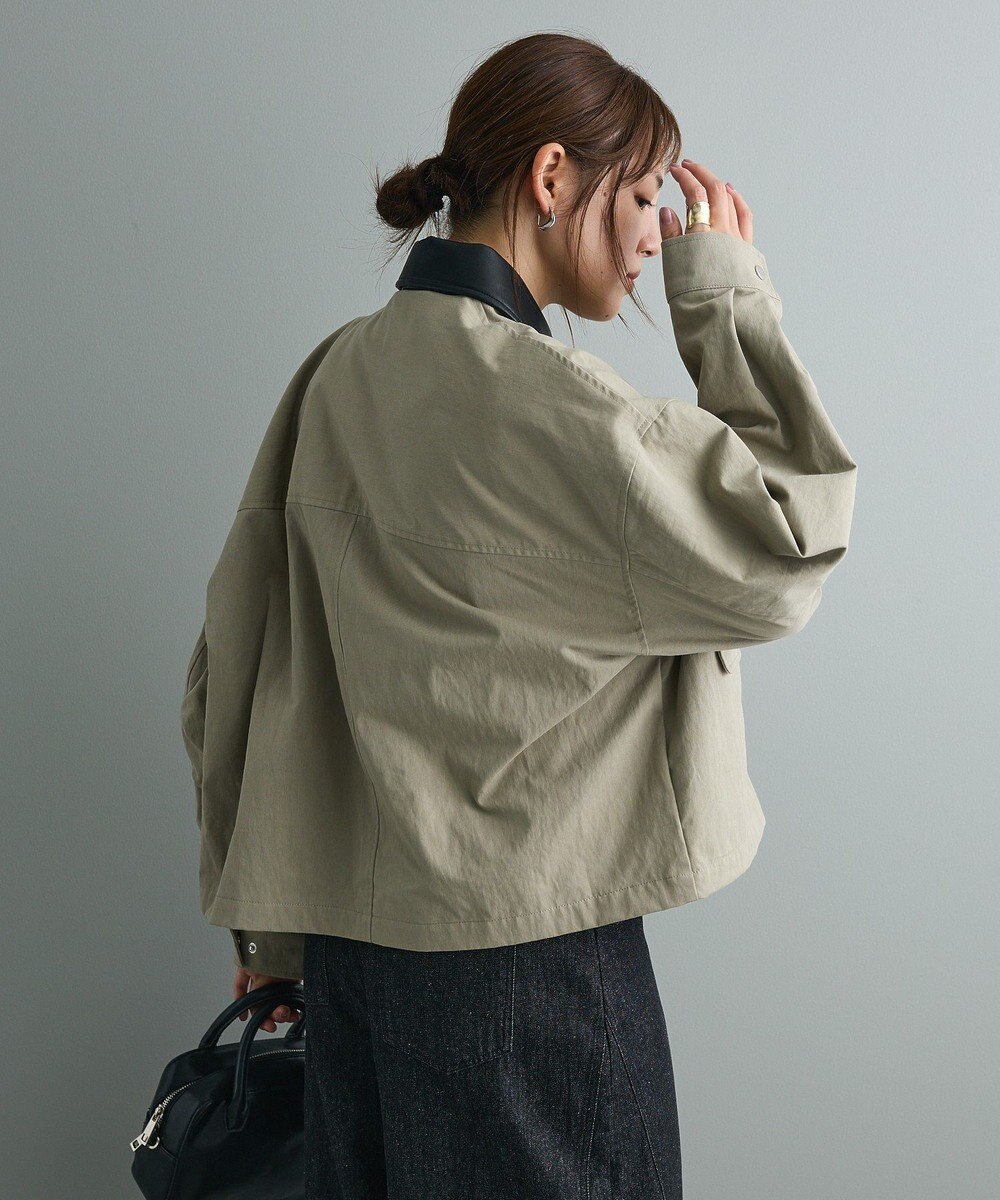 CRAFT STANDARD BOUTIQUE フェイクレザー衿ブルゾン 