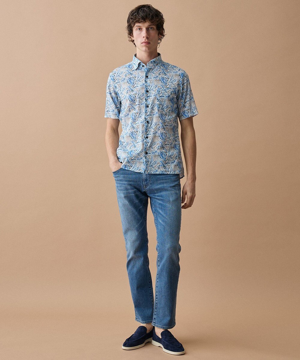 JOSEPH ABBOUD 【JAPANファブリック/ストレッチ/軽量】ライトオンス ストレッチ デニム パンツ 