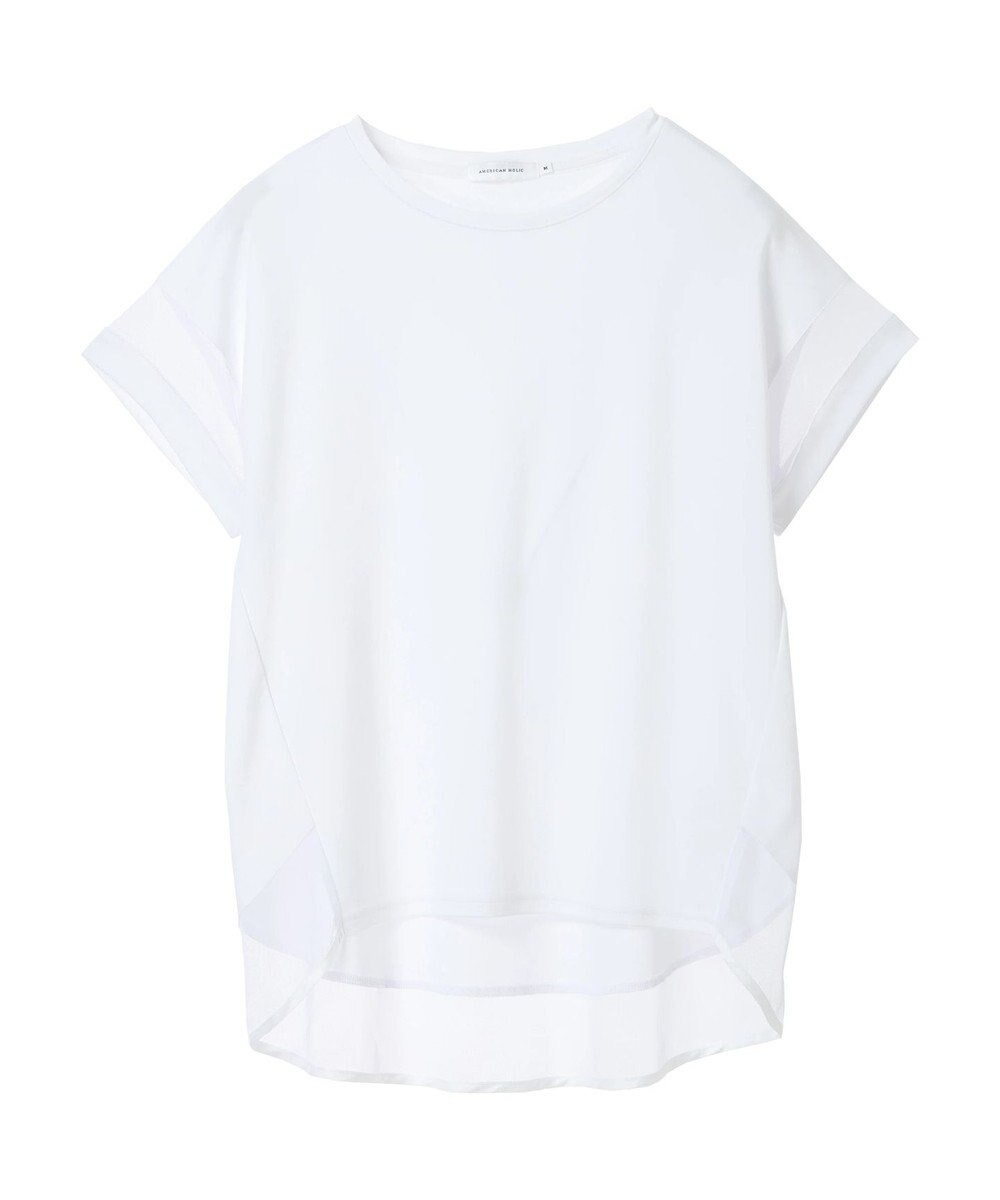 AMERICAN HOLIC 接触冷感チュールＭＩＸカットプルオーバー 