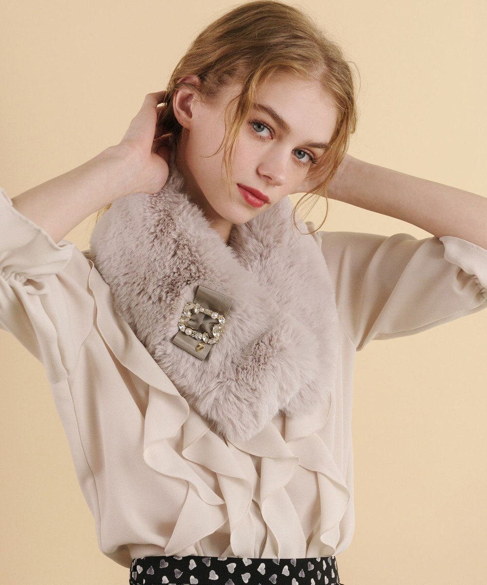 TOCCA 【ブローチ取り外し可】BIJOUX FURTIPPET ティペット 