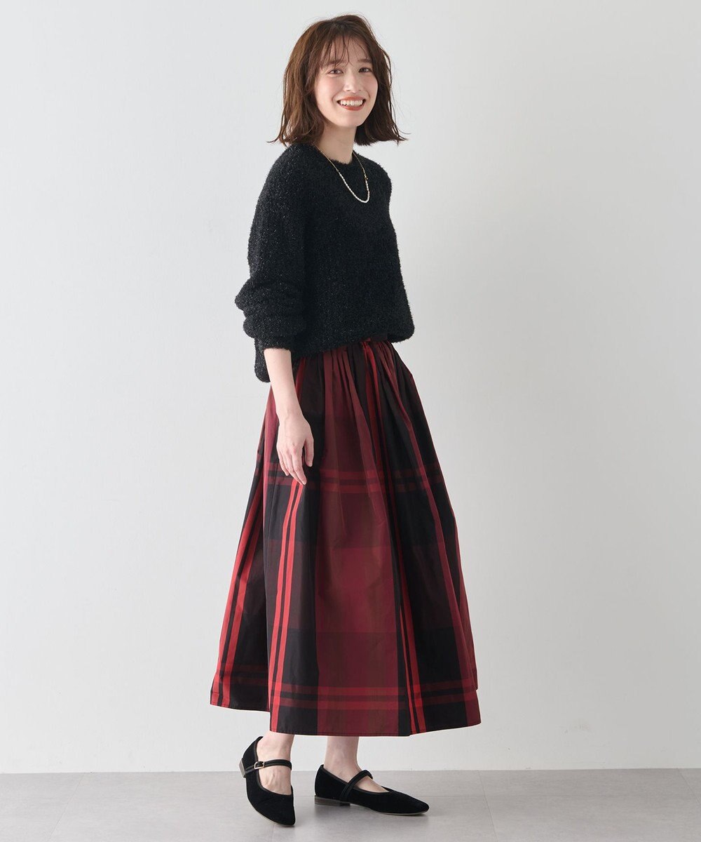 ANY 【ウエストゴム】ビックチェックタフタスカート 
