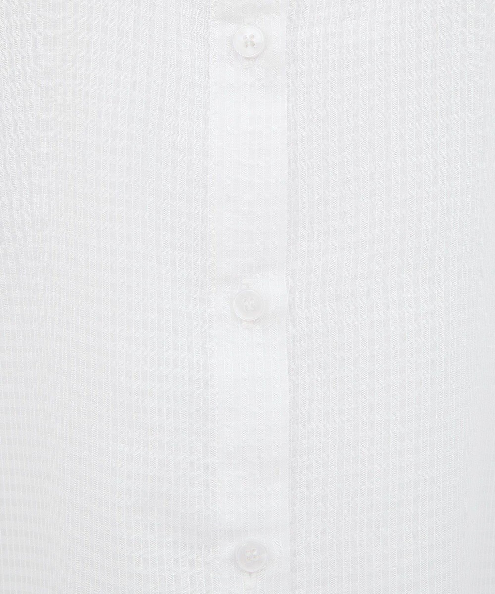 earth music&ecology ミニチェックバルーンスリーブブラウス 