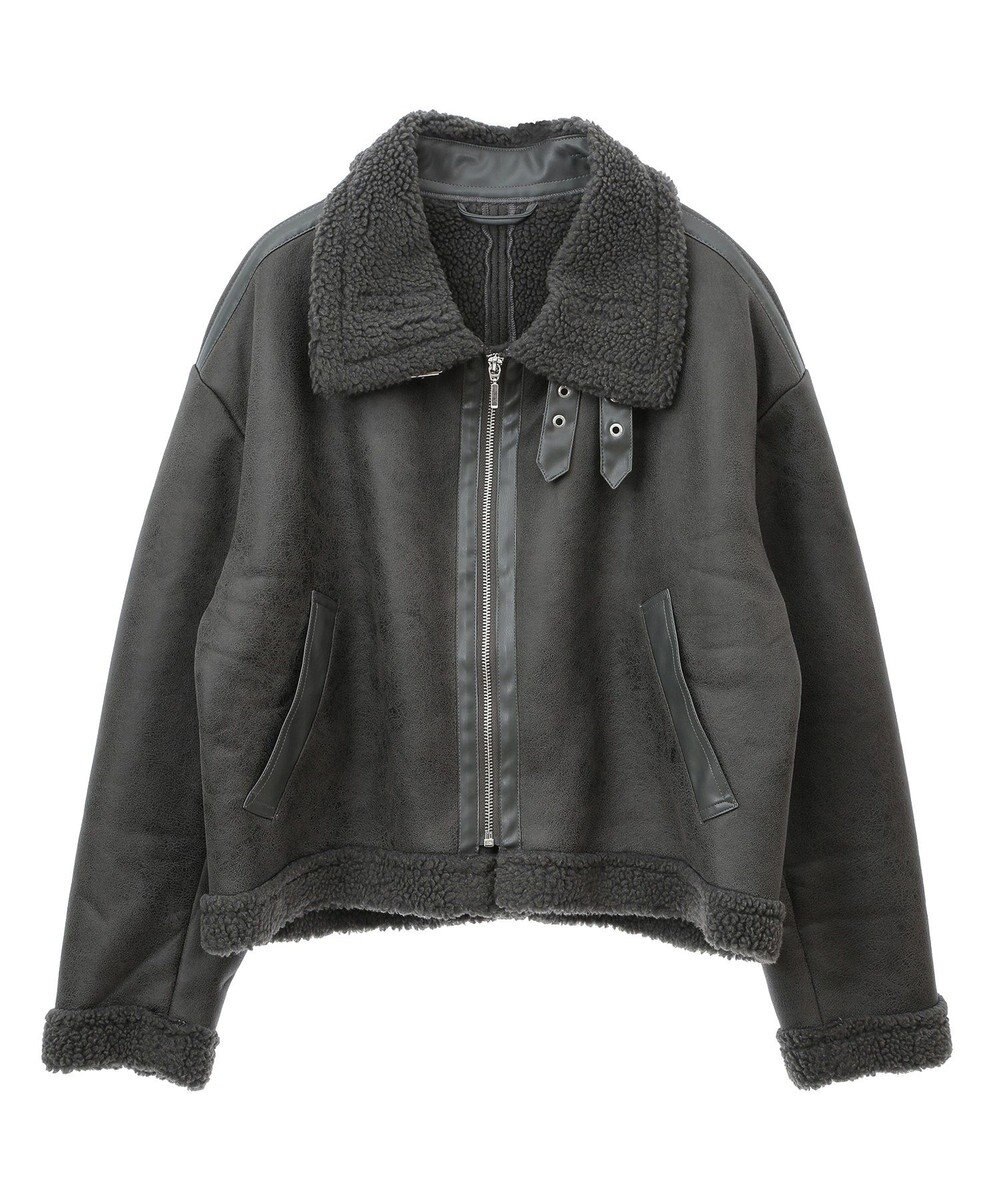 Green Parks フェイクムートンブルゾン 