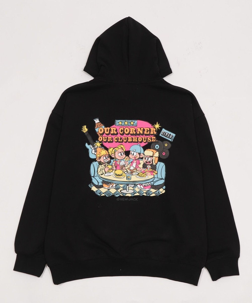 WEGO 【ユニセックス着用ITEM】別注NEWJACKグラフィックプルパーカー 