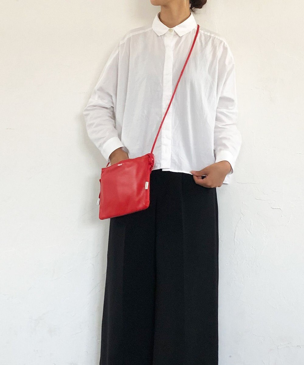 Y'SACCS イタリアンシープレザー薄マチショルダー 