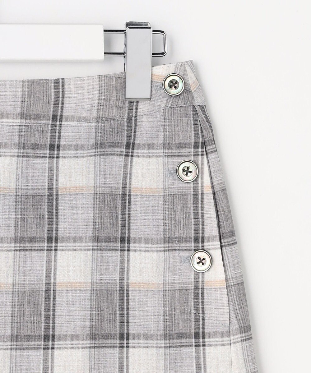 J.PRESS LADIES L スラブ調チェック プリント スカート 