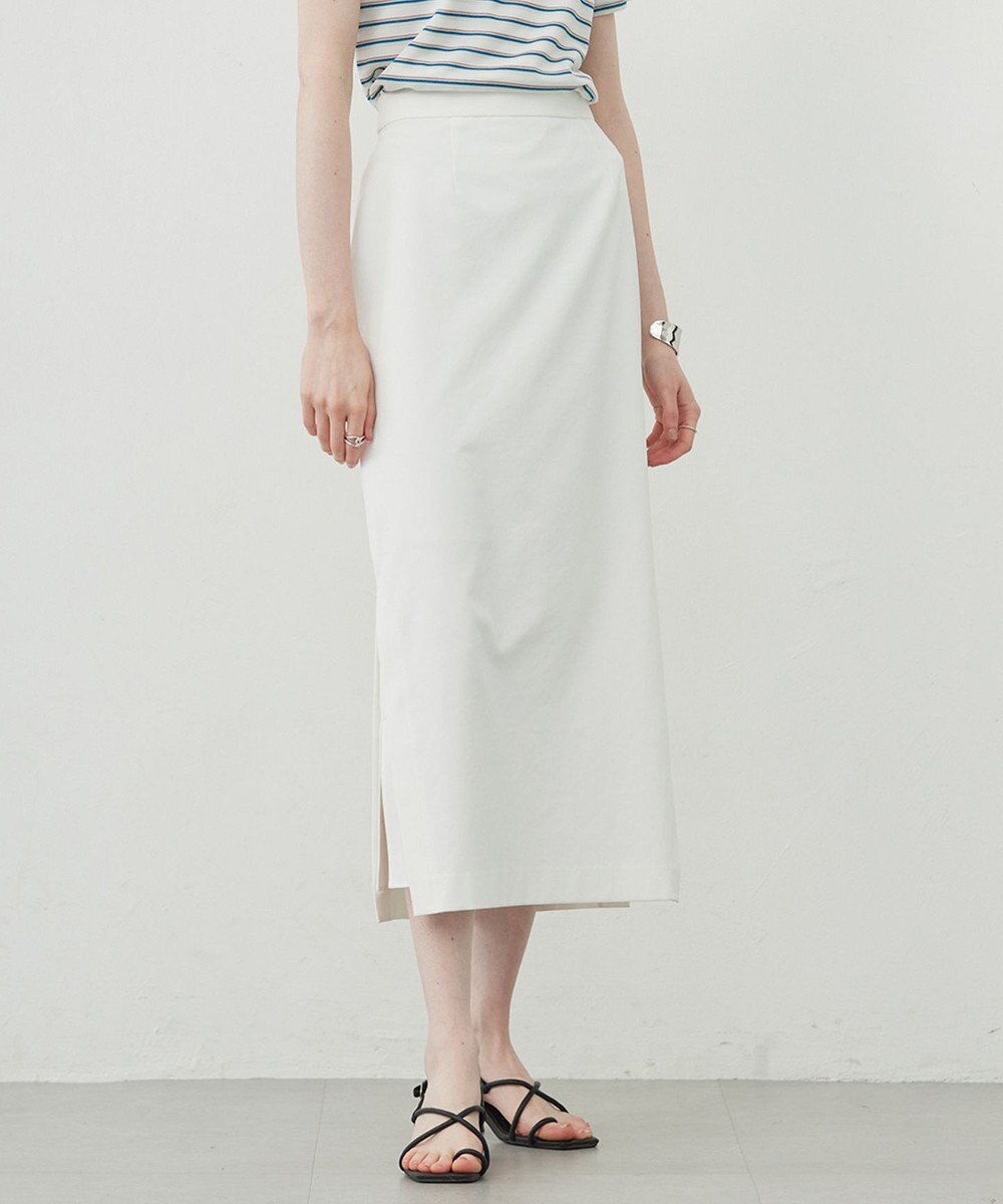 ICB 【洗える】シェルタリングドライサテン タイトスカート 