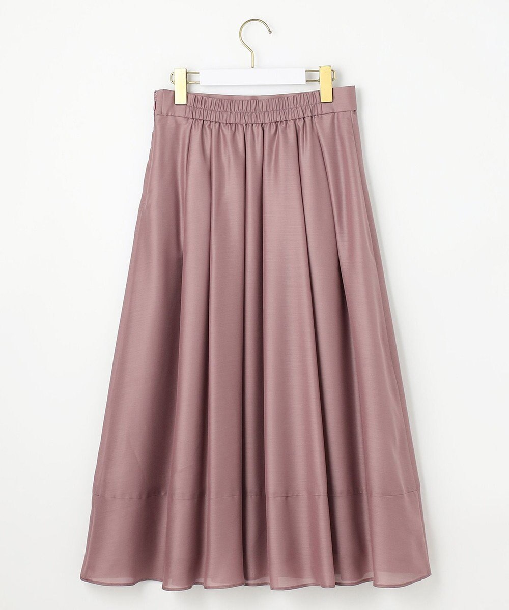 ANY SIS 【洗える】シアーチンツタック スカート 