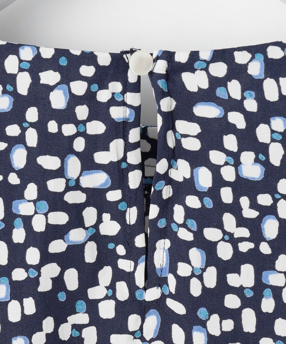 自由区 L 【カタログ掲載・セットアップ対応・洗える】ジオメトリックフラワードットプリント ブラウス 