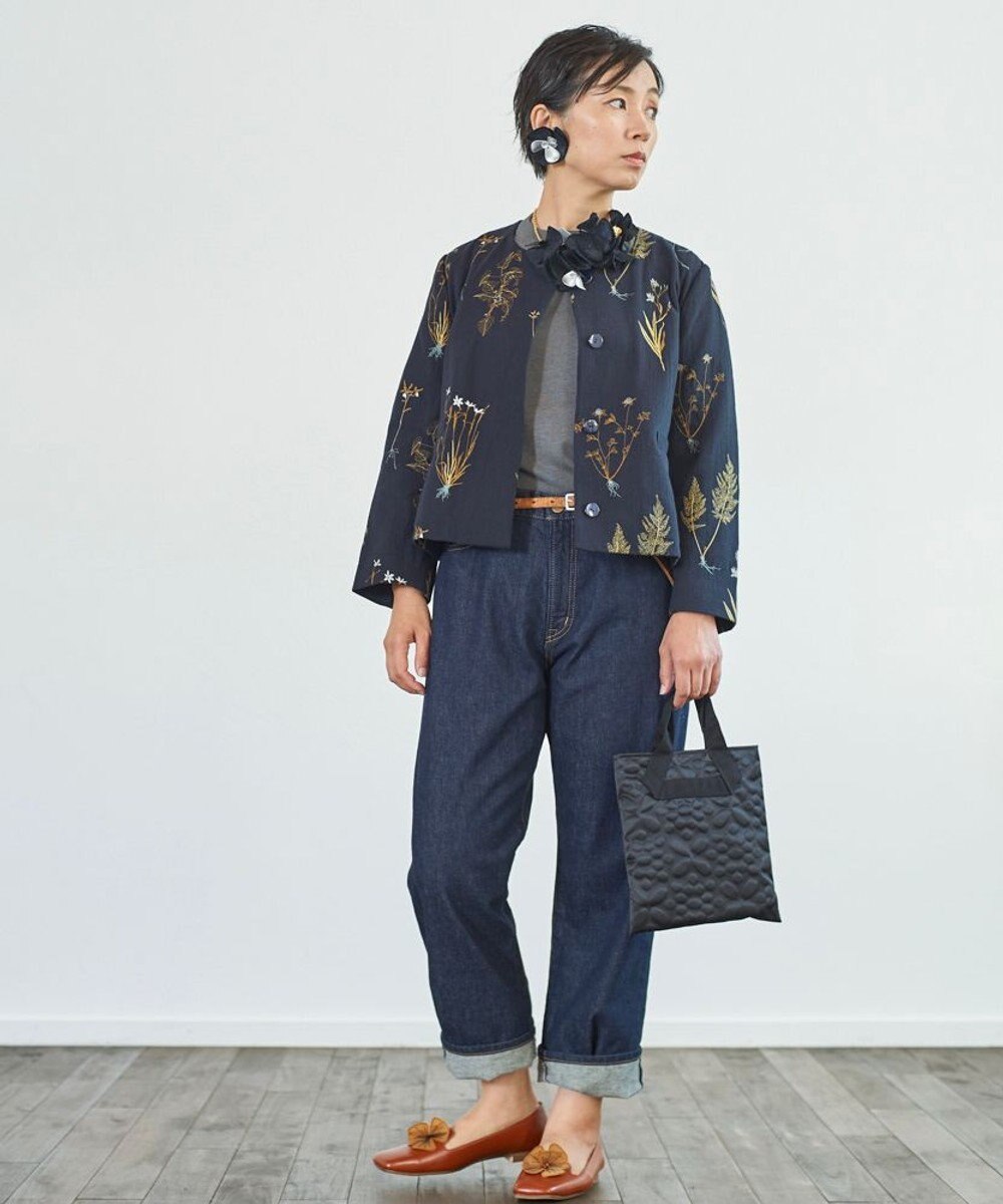 muuc ボタニカル刺繍のジャケット 