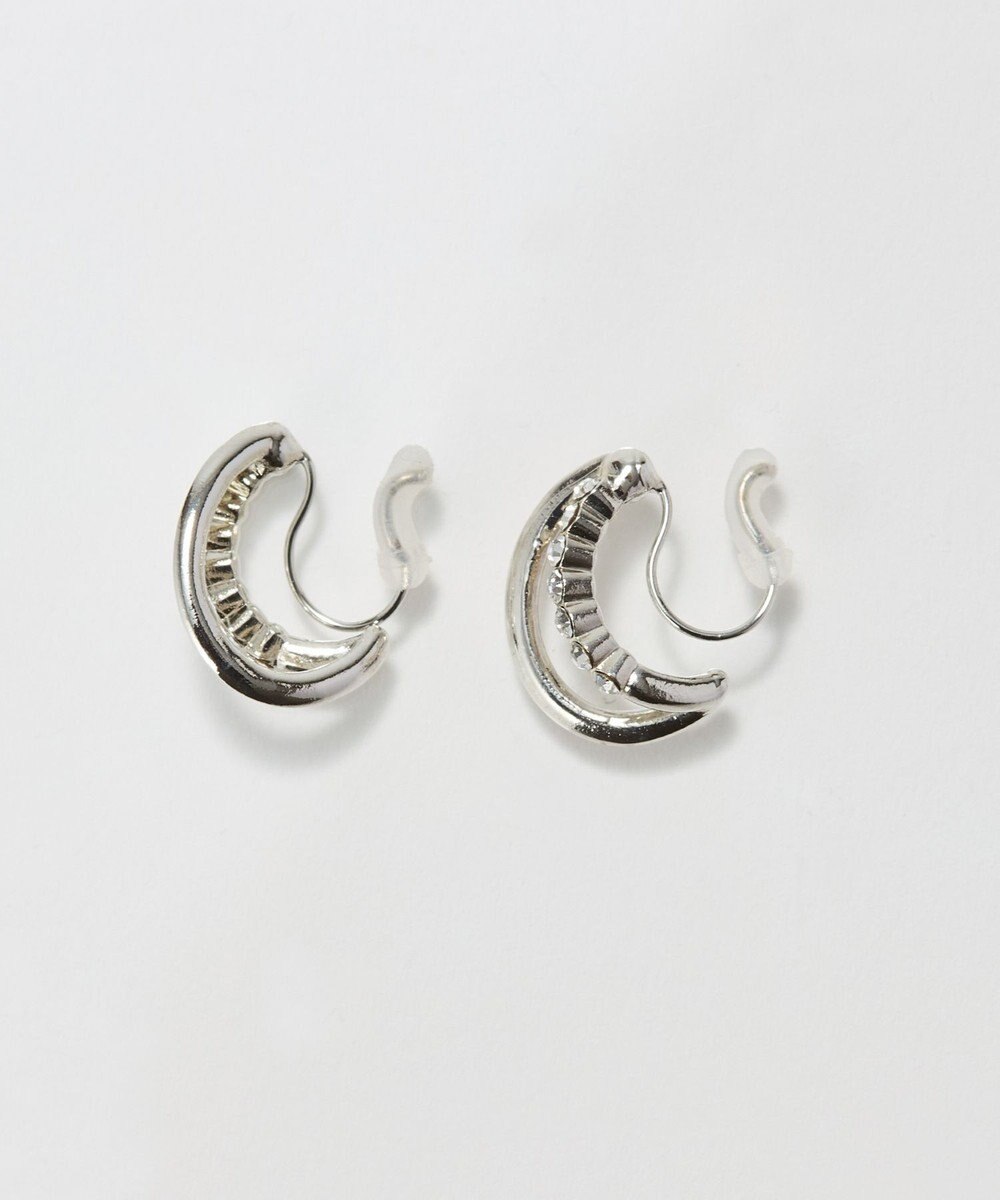 Phoebe 〈痛くないシリーズ/アレルギー対応〉ブリリアントダブルフープライトフィットイヤリング　シルバー 