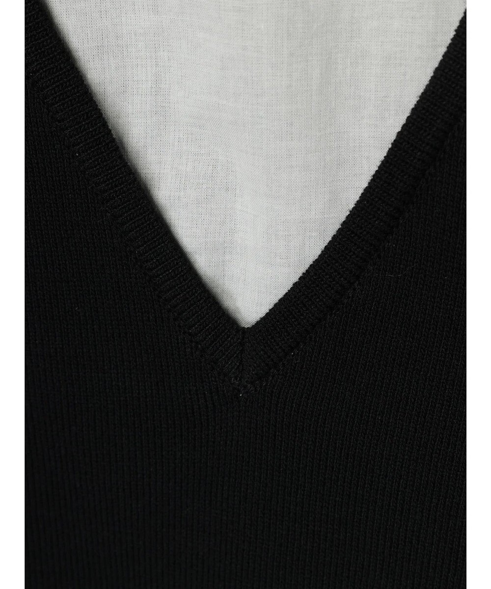 Green Parks ベスト風ドッキングニットプルオーバー 