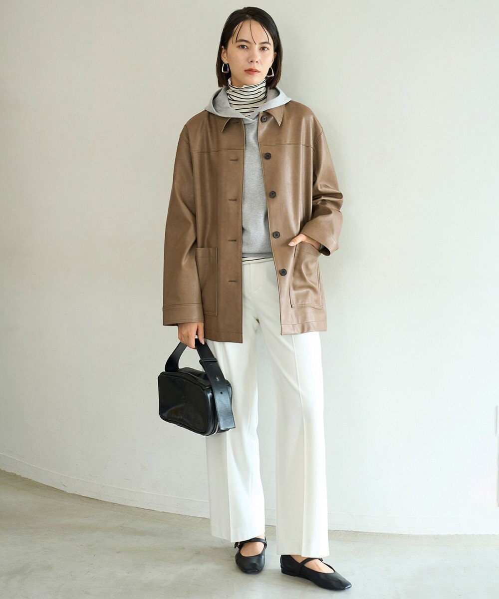 UNFILO 【ウエストゴム/14サイズ展開】beauty warm pants ワイド 