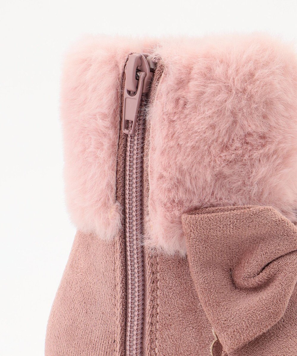 ANY KIDS フェイクファーリボンブーツ 