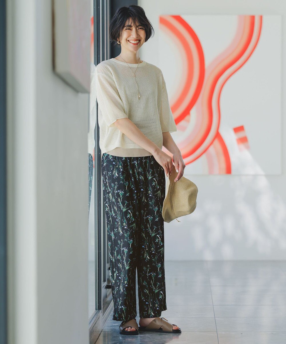 ANY L 【洗濯機可/ウエストゴム】プリントパンツ 