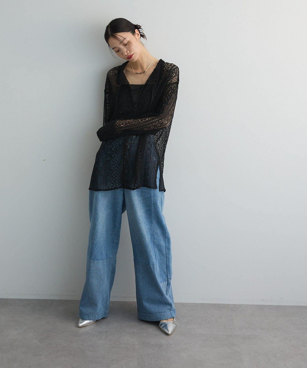 Green Parks ２ＷＡＹリボン付きレースシャツ 